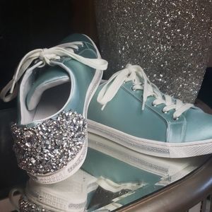 Badgley Mischka crystal shoes size10